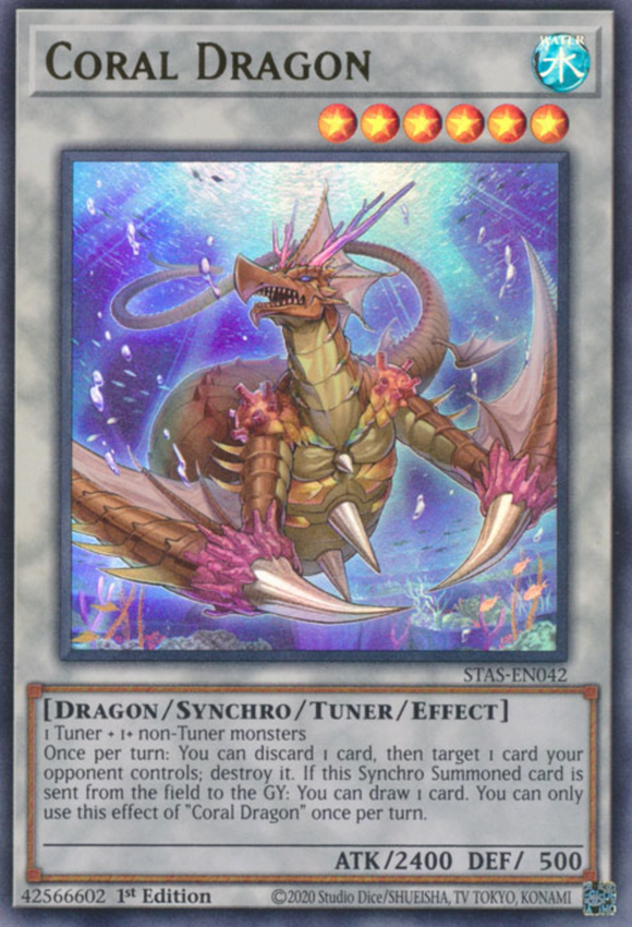 Coral Dragon - STAS-EN042 - Ultra Rare 1st Edition