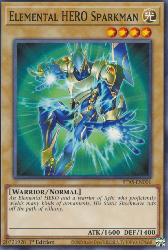 Elemental HERO Sparkman - STAS-EN001 - Common 1st Edition