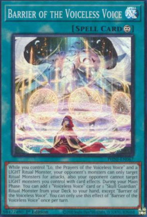 Barrier of the Voiceless Voice - PHNI-EN067 - Super Rare 1st Edition