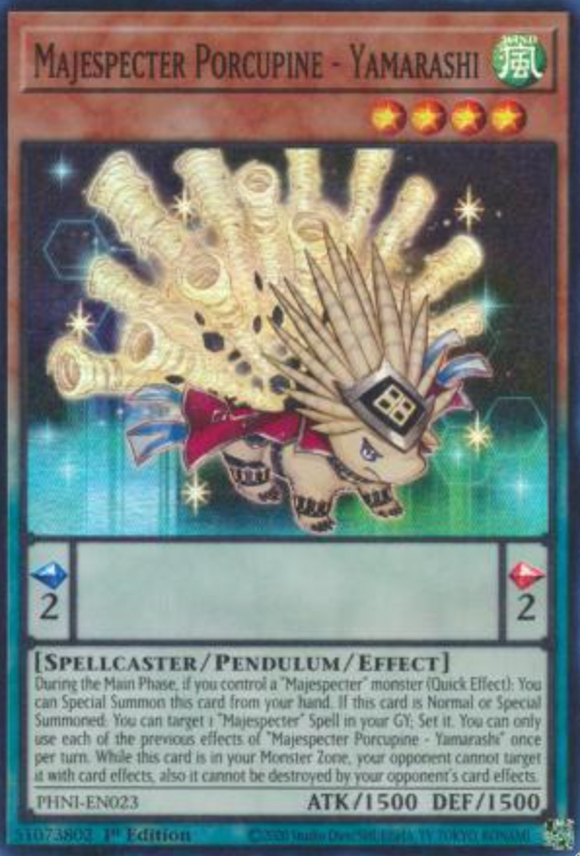 Majespecter Porcupine - Yamarashi - PHNI-EN023 - Super Rare 1st Edition
