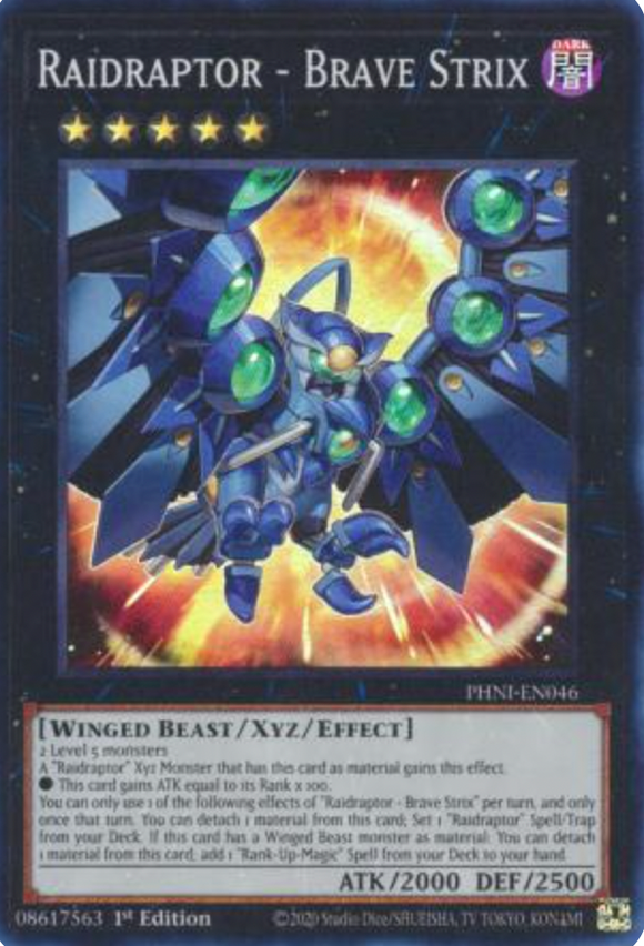 Raidraptor - Brave Strix - PHNI-EN046 - Super Rare 1st Edition