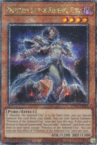 Priestess of the Ashened City - PHNI-EN093 - Quarter Century Secret Rare 1st Edition