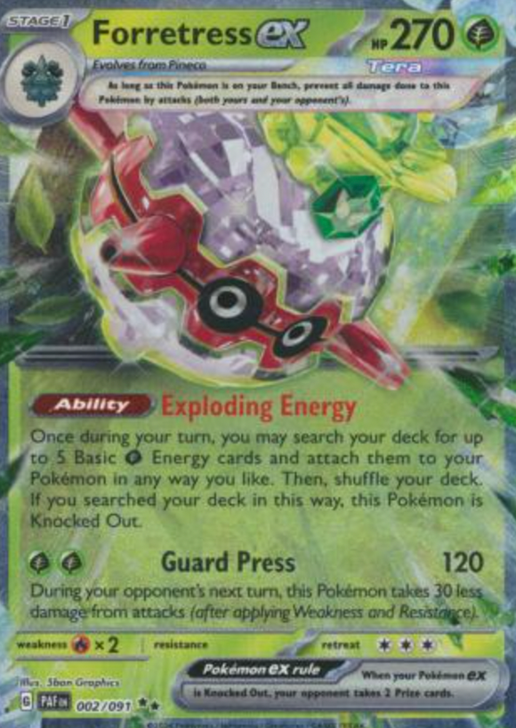 Forretress ex - 002/091 - Ultra Rare