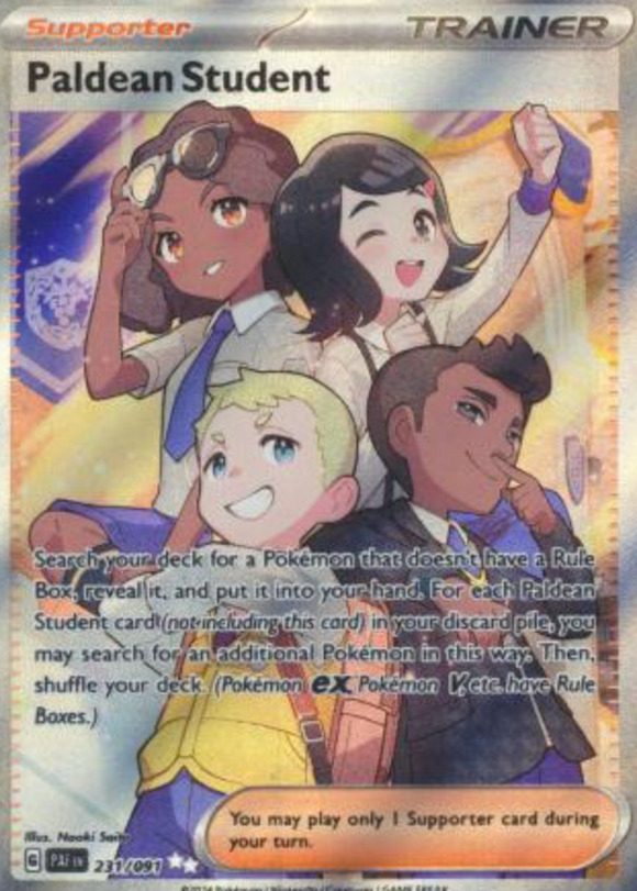 Paldean Student - 231/091 - Illustration Rare