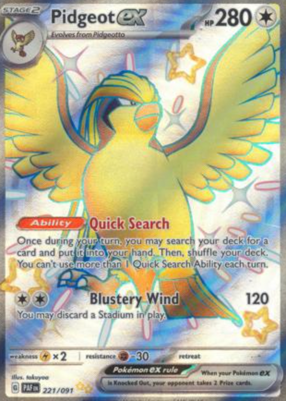 Pidgeot ex - 221/091 - Shiny Ultra Rare