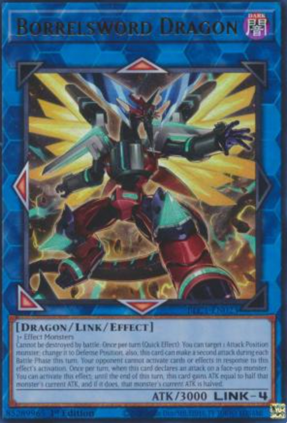 Borrelsword Dragon (Alt. Art) - BLC1-EN023 - Ultra Rare 1st Edition
