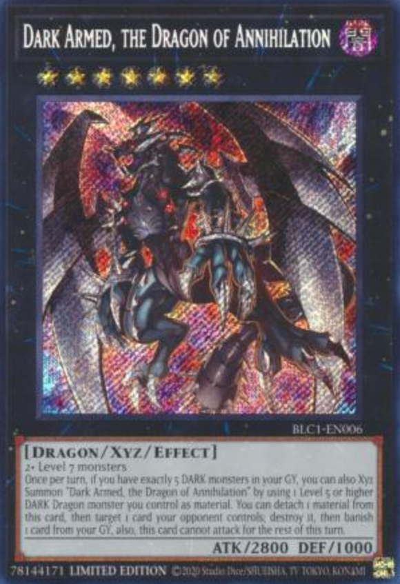Dark Armed, the Dragon of Annihilation - BLC1-EN006  - Secret Rare Limited Edition
