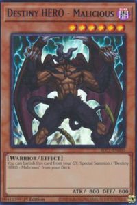 Destiny HERO - Malicious (Silver) - BLC1-EN030 - Ultra Rare 1st Edition