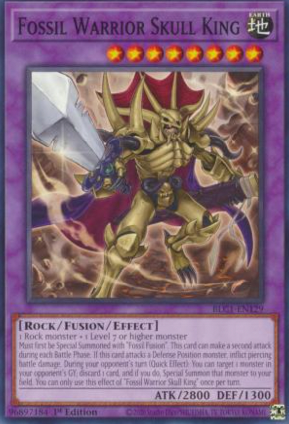 Fossil Warrior Skull King - BLC1-EN129 - Common 1st Edition