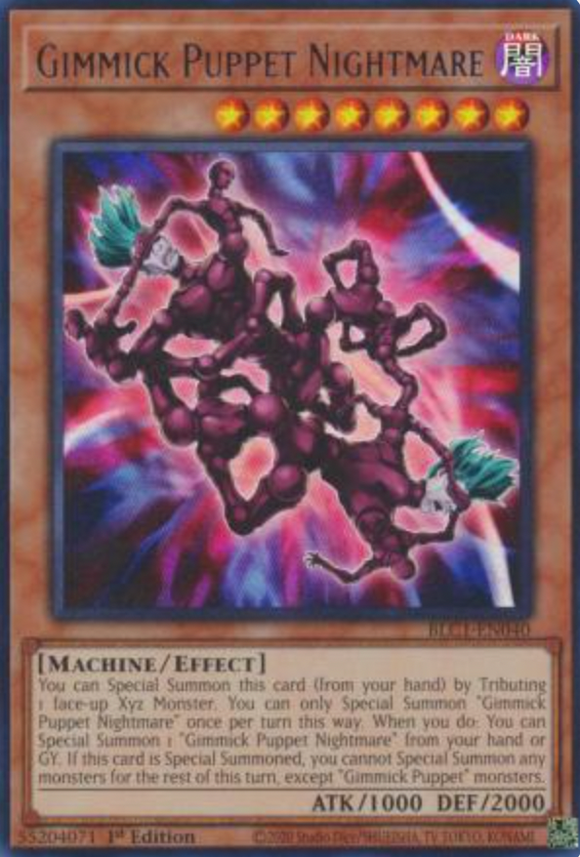 Gimmick Puppet Nightmare (Silver) - BLC1-EN040 - Ultra Rare 1st Edition