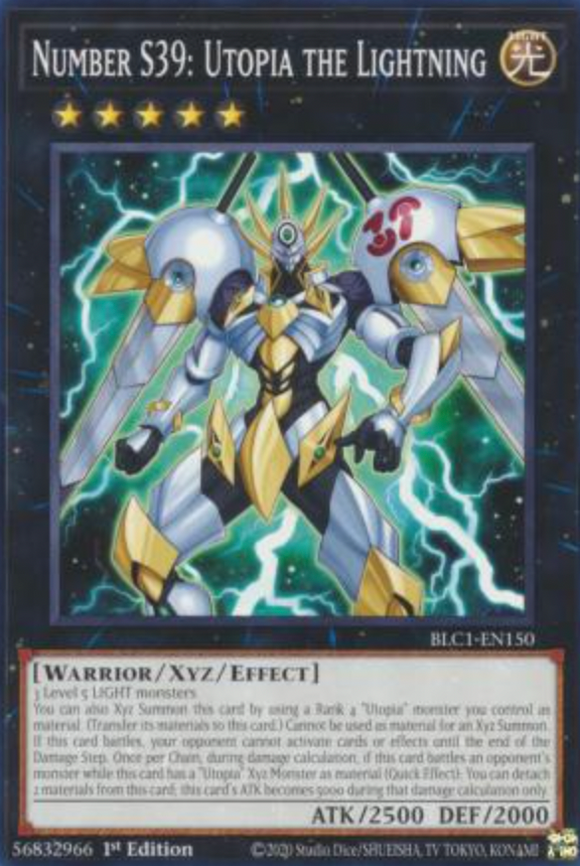 Number S39: Utopia the Lightning - BLC1-EN150 - Common 1st Edition