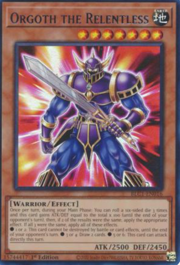 Orgoth the Relentless (Silver) - BLC1-EN016 - Ultra Rare 1st Edition
