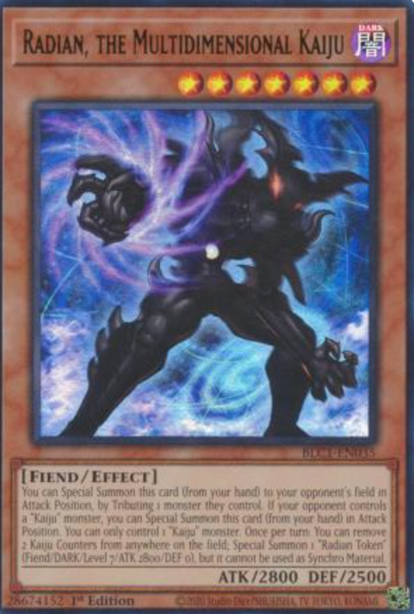 Raiden, the Multidimensional Kaiju (Silver) - BLC1-EN035 - Ultra Rare 1st Edition