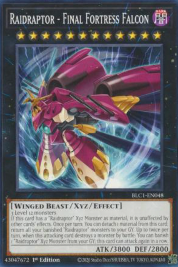 Raidraptor - Final Fortress Falcon - BLC1-EN048 - Common 1st Edition