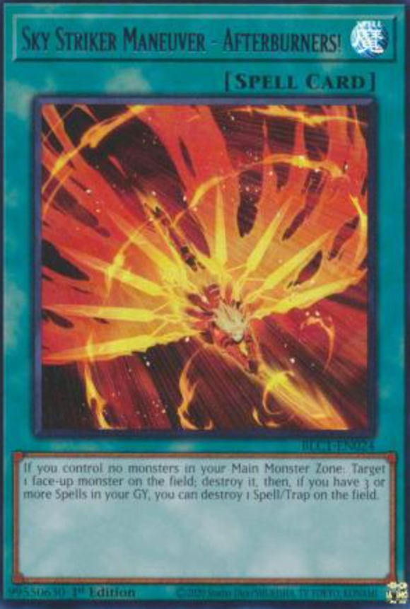 Sky Striker Maneuver - Afterburners! (Silver) - BLC1-EN024 - Ultra Rare 1st Edition