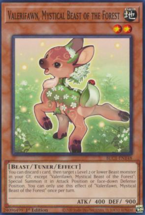 Valerifawn, Mystical Beast of the Forest - BLC1-EN148 - Common 1st Edition