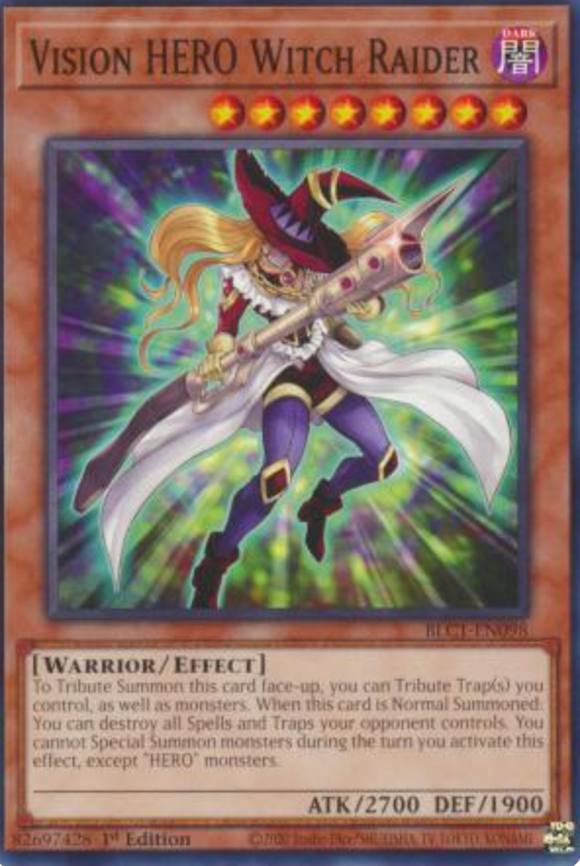 Vision HERO Witch Raider - BLC1-EN098 - Common 1st Edition
