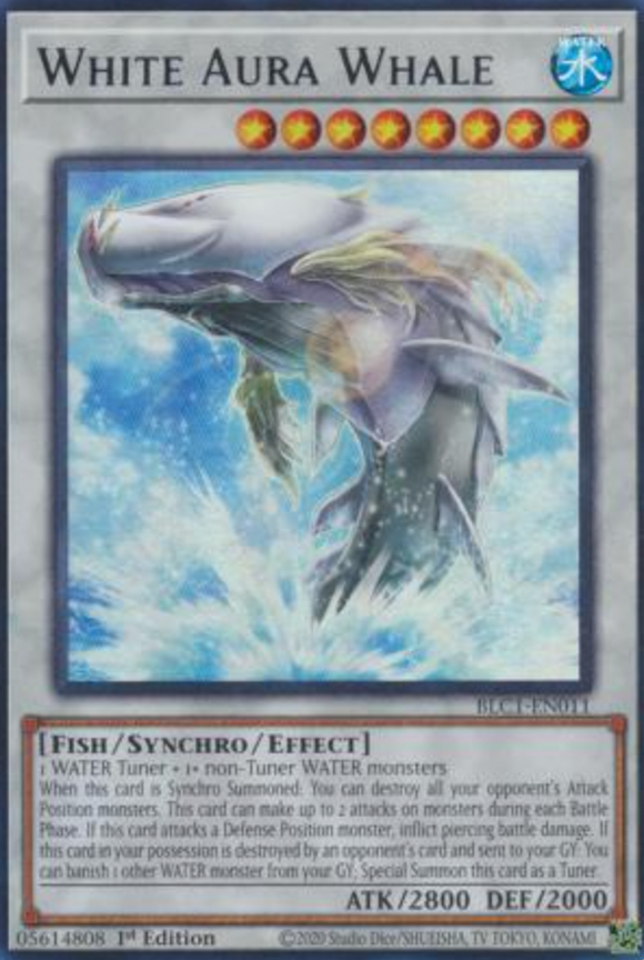 White Aura Whale (Silver) - BLC1-EN011 - Ultra Rare 1st Edition