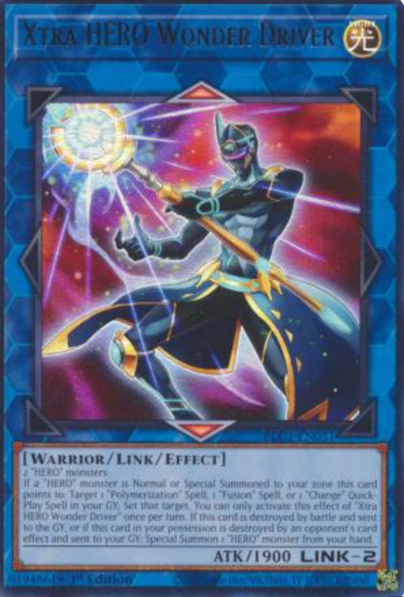Xtra HERO Wonder Driver - BLC1-EN031 - Ultra Rare 1st Edition