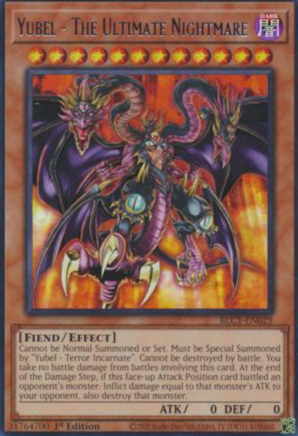 Yubel - The Ultimate Nightmare - BLC1-EN029 - Ultra Rare 1st Edition