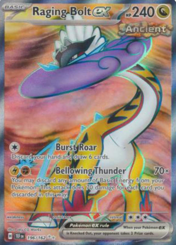 Raging Bolt ex - 196/162 - Full Art Secret Rare