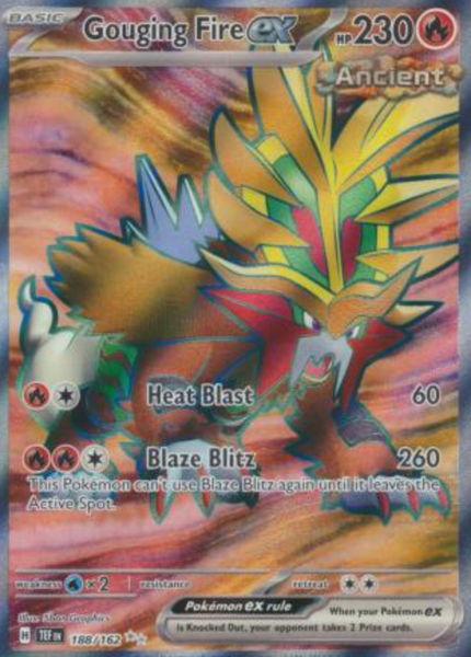 Gouging Fire ex - 188/162 - Full Art Secret Rare – Essential Cards