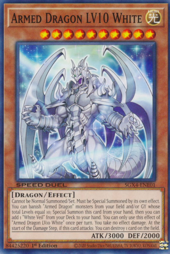 Armed Dragon LV10 White - SGX4-ENE01 - Common 1st Edition