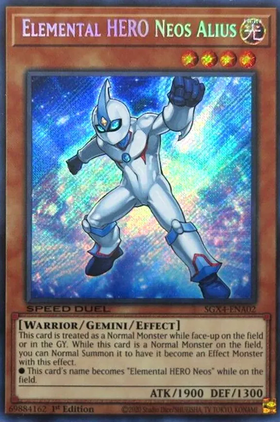 Elemental HERO Neos Alius - SGX4-ENA02 - Secret Rare 1st Edition