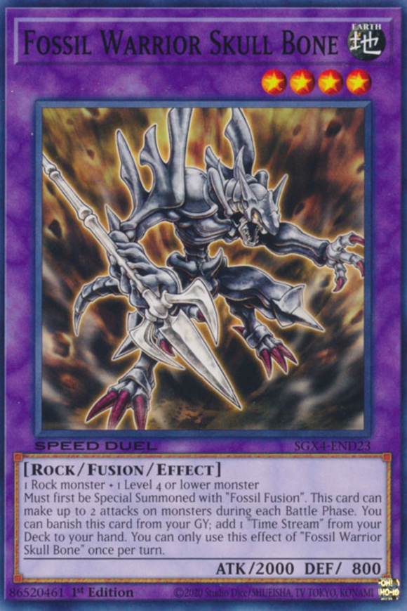 Fossil Warrior Skull Bone - SGX4-END23 - Common 1st Edition