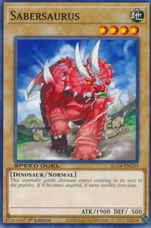 Sabersaurus - SGX4-ENC03 - Common 1st Edition