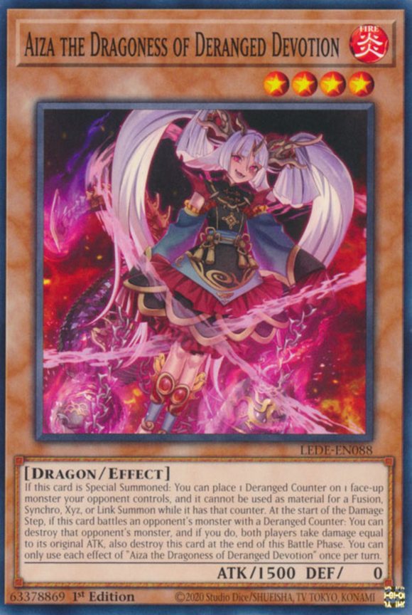Aiza the Dragoness of Deranged Devotion - LEDE-EN088 - Common 1st Edition