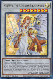 Minerva, the Athenian Lightsworn - LEDE-EN043 - Ultra Rare 1st Edition