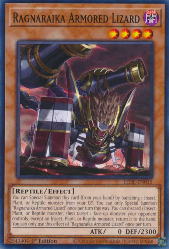 Ragnaraika Armored Lizard - LEDE-EN015 - Common 1st Edition