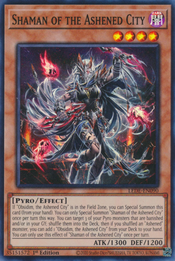 Shaman of the Ashened City - LEDE-EN090 - Super Rare 1st Edition