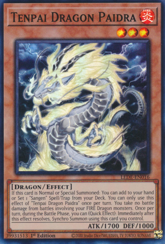 Tenpai Dragon Paidra - LEDE-EN016 - Super Rare 1st Edition