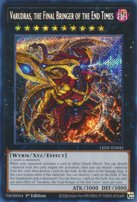 Varudras, the Final Bringer of the End Times - LEDE-EN045 - Secret Rare 1st Edition