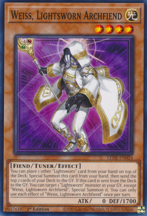 Weiss, Lightsworn Archfiend - LEDE-EN024 - Common 1st Edition