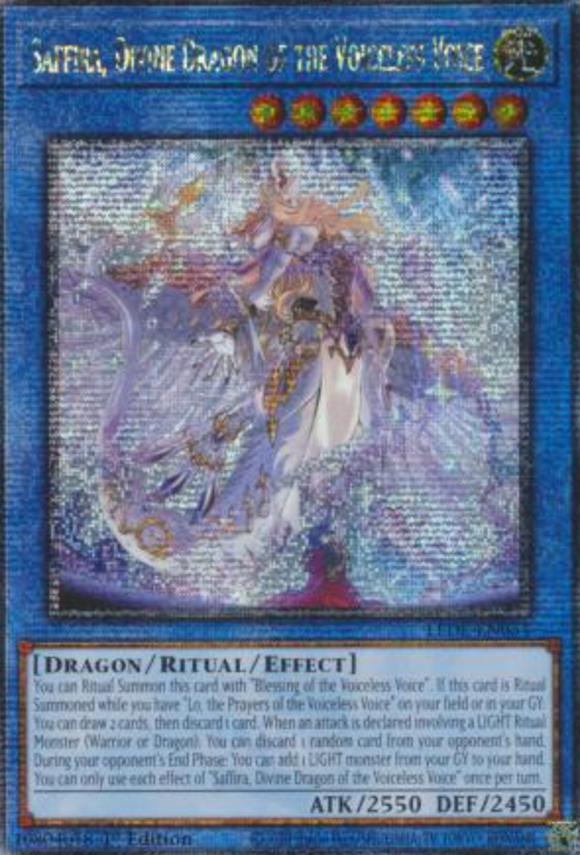 Saffira, Divine Dragon of the Voiceless Voice - LEDE-EN034 - Quarter Century Rare 1st Edition