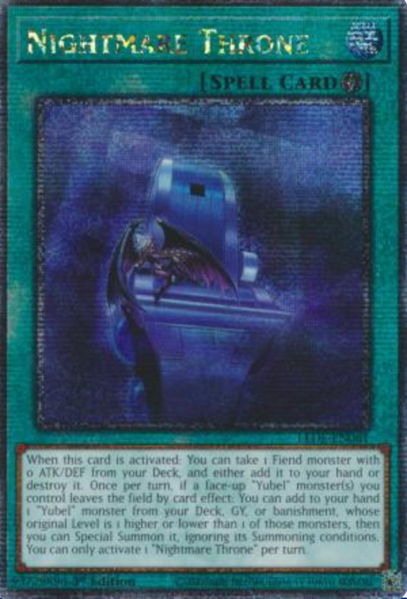 Nightmare Throne - LEDE-EN061 - Quarter Century Rare 1st Edition