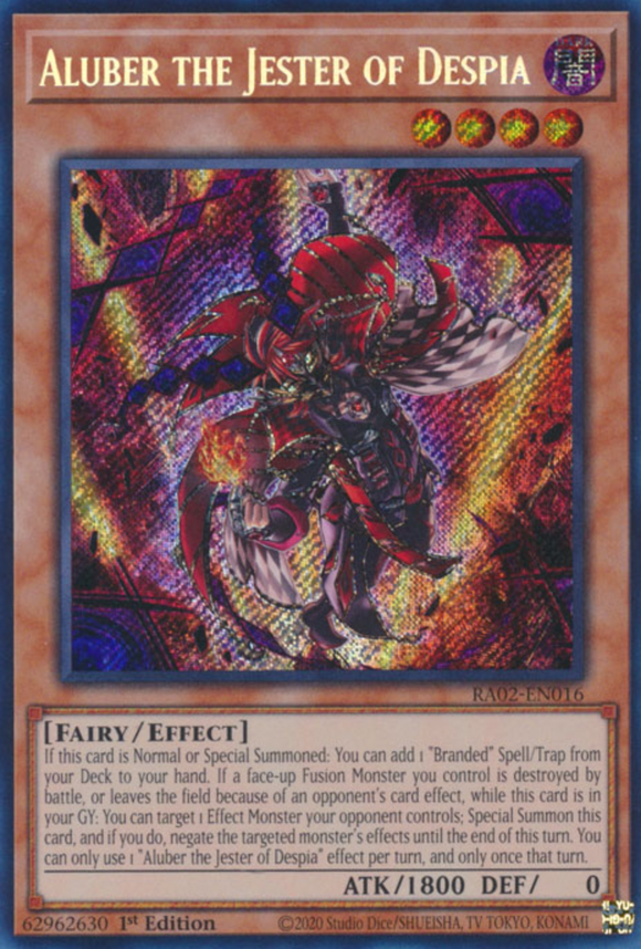 Aluber the Jester of Despia - RA02-EN016 - Platinum Secret Rare 1st Edition