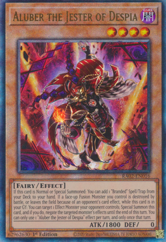 Aluber the Jester of Despia - RA02-EN016 - Ultimate Rare 1st Edition