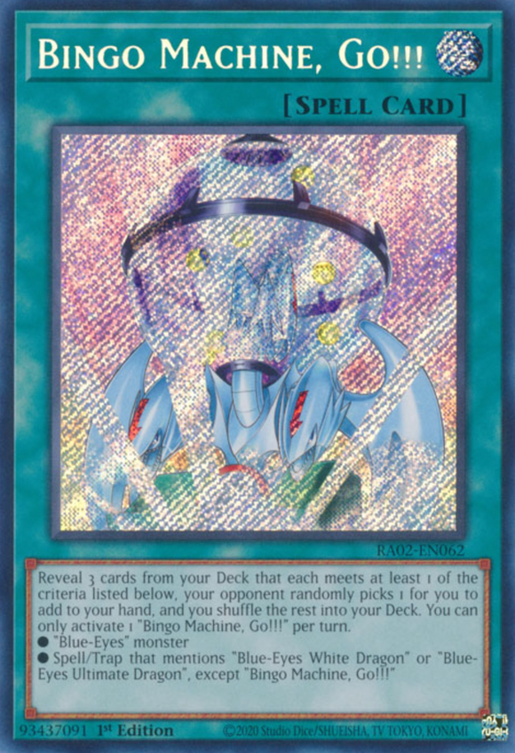 Bingo Machine, Go!!! - RA02-EN062 - Secret Rare 1st Edition