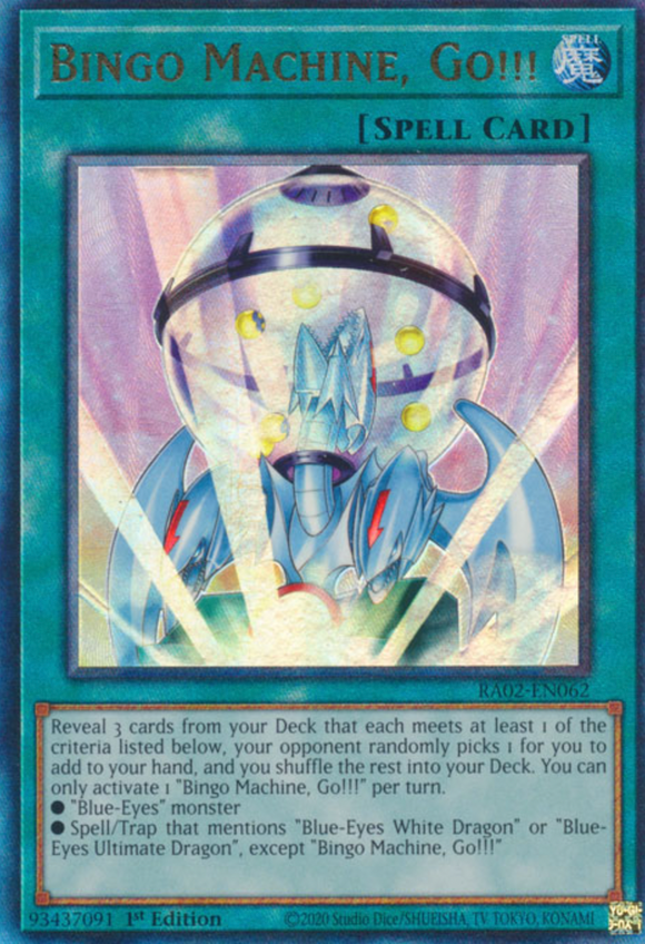 Bingo Machine, Go!!! - RA02-EN062 - Ultimate Rare 1st Edition