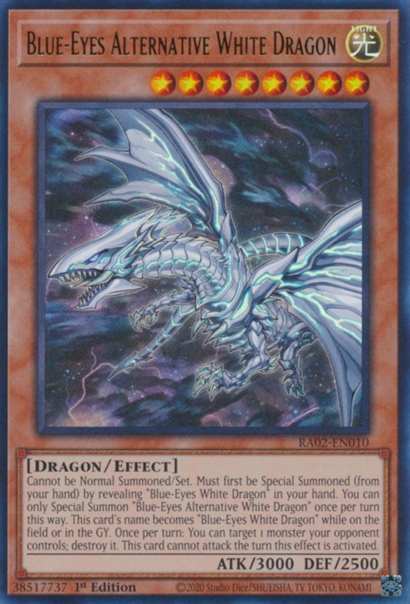 Blue-Eyes Alternative White Dragon - RA02-EN010 - Super Rare 1st Edition