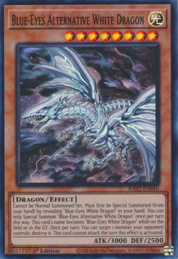Blue-Eyes Alternative White Dragon - RA02-EN010 - Ultra Rare 1st Edition