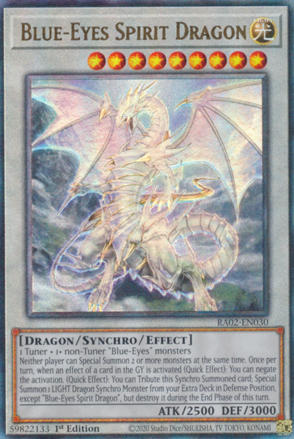 Blue-Eyes Spirit Dragon - RA02-EN030 - Ultimate Rare 1st Edition
