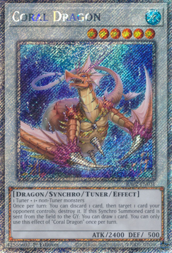 Coral Dragon - RA02-EN031 - Platinum Secret Rare 1st Edition