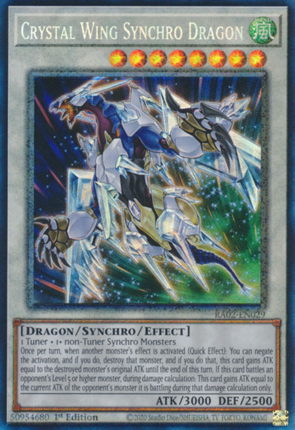Crystal Wing Synchro Dragon - RA02-EN029 - Collector's Rare 1st Edition