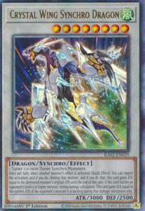 Crystal Wing Synchro Dragon - RA02-EN029 - Ultimate Rare 1st Edition