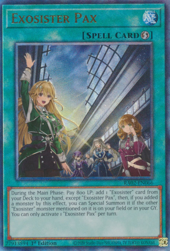 Exosister Pax - RA02-EN066 - Ultimate Rare 1st Edition